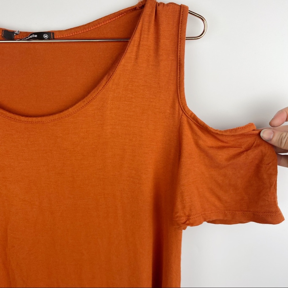 Anabelle Cold Shoulder Top Rust - Picture 3 of 6